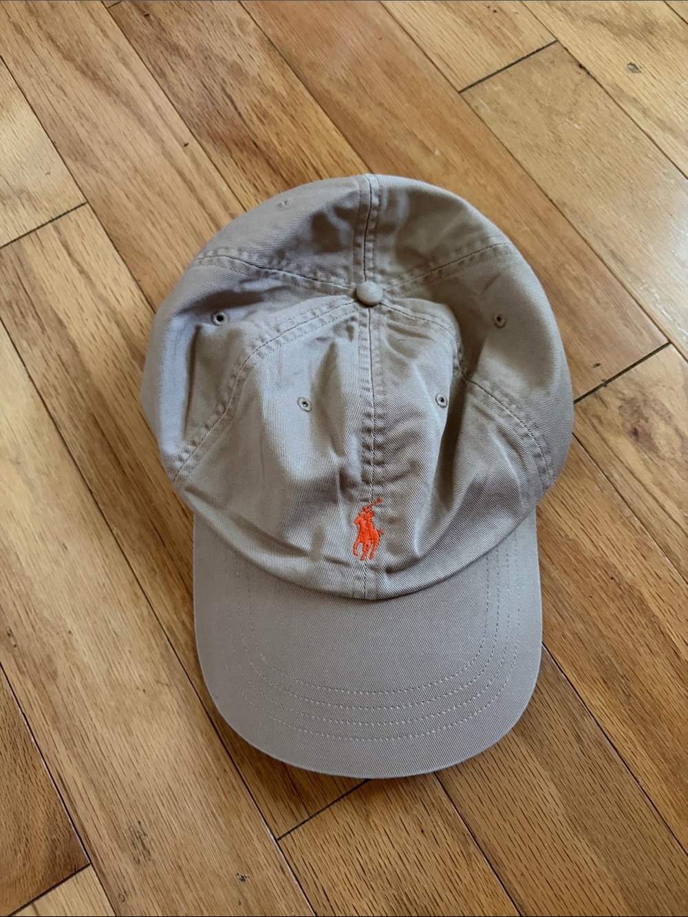 Polo by Ralph Lauren | Khaki Big & Tall Cap with Orange Pony